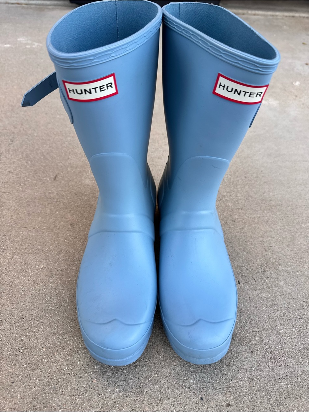 Hunter Original Short Rain Boots Light Sky Blue Womens Size 10